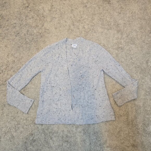 Old Navy Confetti Heathered Gray Open Front Cardigan Sweater - Picture 5 of 8